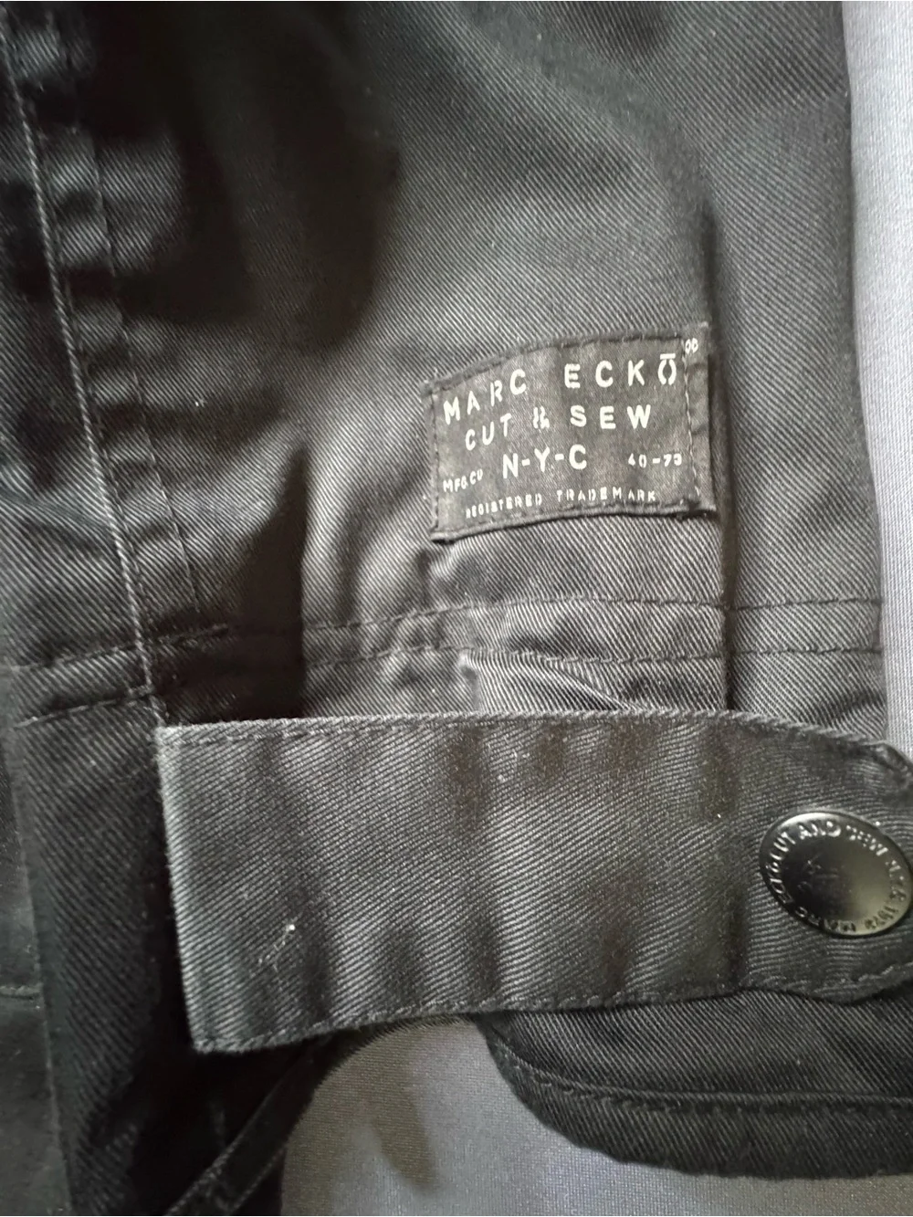 Marc Ecko Deadly Threads Military Jacket L Black Y2K Gorpcore Utility Fireman